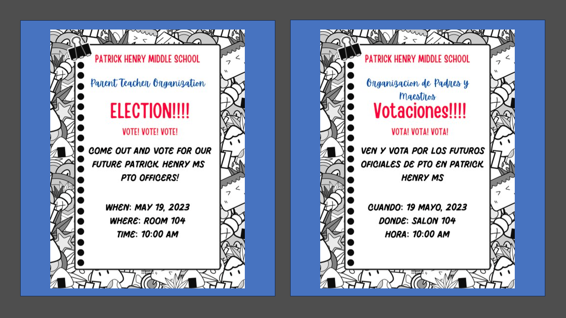 2023-2024 PTO Election Flyer